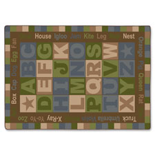 Alphabet Detective Rug, 10'9x13'2, Multi