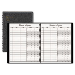 Visitor Registration Book, 900 Entries, 8-1/2"x11", Black
