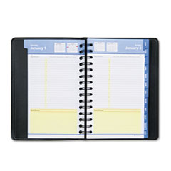 Daily/Monthly Planner, 12 Mths Jan-Dec, 4-7/8"x8", Black