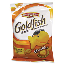 Baked Goldfish Crackers, 1.5oz., 72/CT, Cheddar