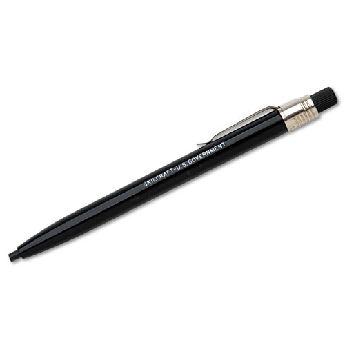 Mechanical Pencil, Refillable, Wax-Based Lead, 12/DZ, BK