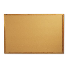 Cork Board, 1-1/8" Frame Face, 6'x4', Oak Finish Frame