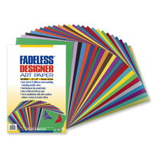 Fadeless Art Paper, 100 Sheets, 12"x18", Assorted