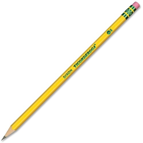 Ticonderoga Pencils, No. 2, Non-Toxic, 12/BX, Yellow
