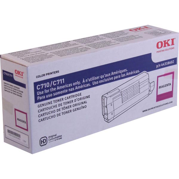 Genuine OEM Okidata 44318602 Magenta Toner Cartridge (11500 page yield)