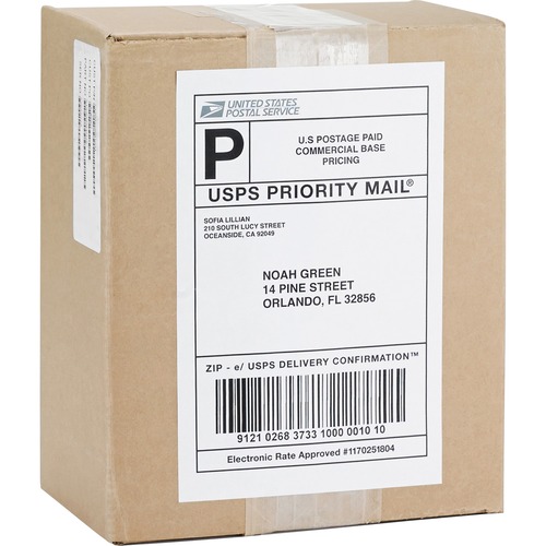 Mailing Laser Labels, Perm Adhesive, 5-1/2"x8-1/2", White