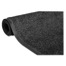 Indoor Mat, Nylon Carpet, Rubber Back, 4'x6', Gray