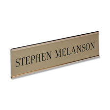 Standard Aluminum Wall Sign, 2"x10", Standard Gold