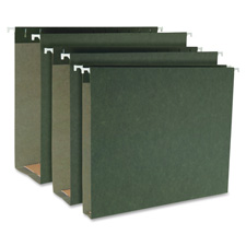 Hanging File Folders, Ltr, 1/5" Tab, 3" Exp, 25/BX, SDGN