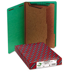 Classification Folders, 2" Exp,Fasteners,Legal,10/BX, Green