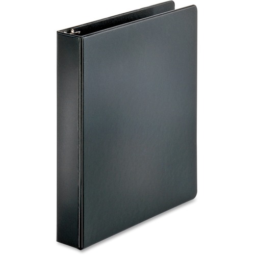 Round Ring Binder, w/ Pockets, 1-1/2", Black