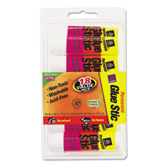 Glue Sticks, Permanent, .26 oz, Value Pack, 18/PK, Clear