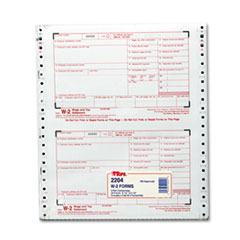 W-2 Tax Form, 4 Part, 8-1/2"x5-1/2", 24/PK, White