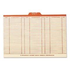 Top-Tab Out Guides, 14-3/4"x10", Legal, 100/BX, Manila