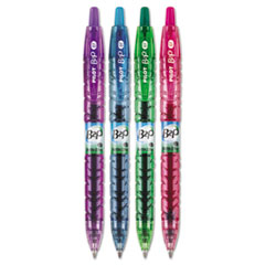 Gel Pen, Retractable, Refillable, Fine Point, 4/PK, AST