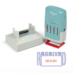 Date Stamp,"RECEIVED", Impression Size 1-5/16"x2-1/8", RD/BE