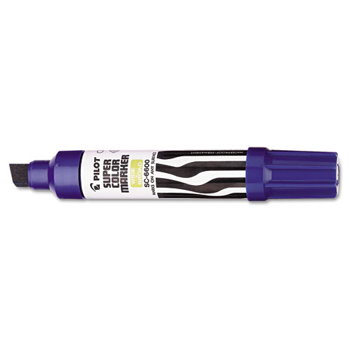 Jumbo Permanent Marker, Refillable, Chisel Point, Bue