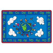 Happy World Rug, 3'x5', Multi