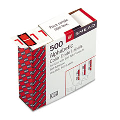 Color Code Labels, "L", 1"x1-1/4", 500/RL, Dark Orange