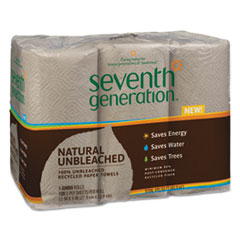 Jumbo Paper Towel, 2-Ply, 120Shts/Roll, 6RL/PK, Natural