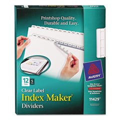 Index Maker, Laser, Punched, 12-Tabs, 5/ST, 8-1/2"x11",CL