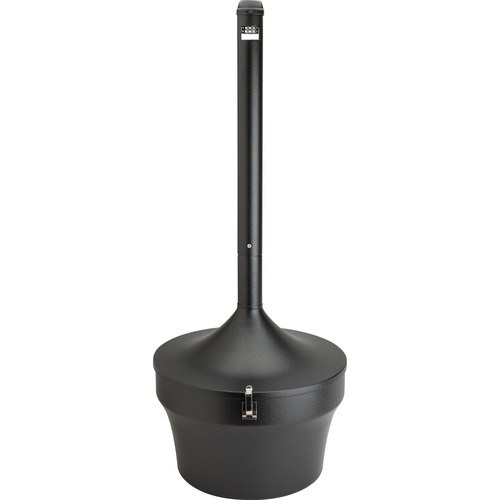Smoking Receptacle, Capped Tube, 4.25 Gal., 16"x37", Black