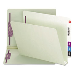 Pressboard Folders,Straight Tab,2" Exp,Ltr,25/BX,Gray Green