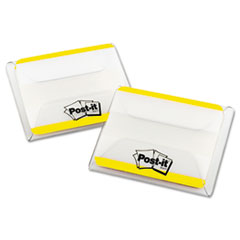 Durable Filing Tabs, Flat, 2" , 50/PK, Yellow Color Bar