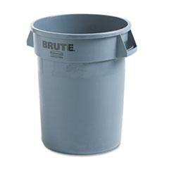Round Container, 32 Gallon, Gray
