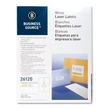 Mailing Labels,Shipping,Laser,3-1/2"x5",400/PK,White