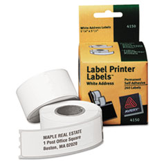 Multi-purpose Labels, 3-1/2"x1-1/8", 130/Roll,2 RL/BX, White
