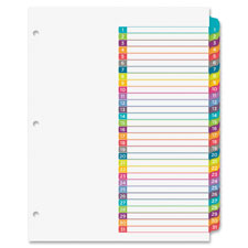 Ready Index Dividers, 31-Tabs, 24/ST, Multi