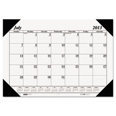 Academic Economy Desk Pad,14 Mo.,Jul-Aug,2-7/8"x2-1/4",BK/WE