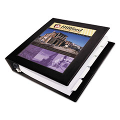 Locking D-Ring View Binder,1-1/2" Cap.,11"x8-1/2",Black