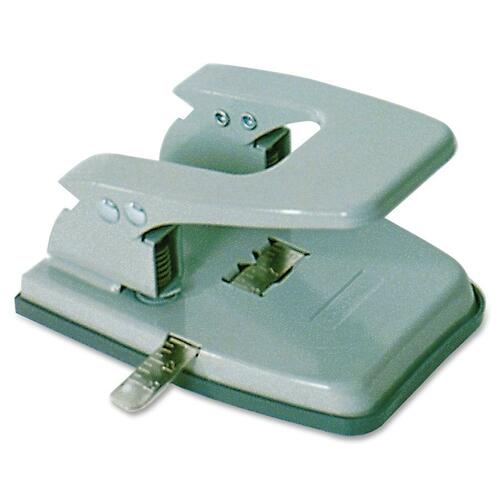 2 Hole Punch, 1/4" Size, 25 Sheet Capacity, Gray