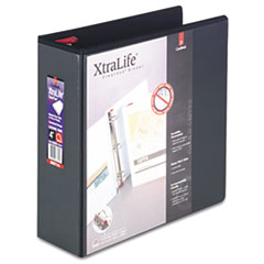 Clearvue Binder, D-Ring, 4" Capacity, 11"x8-1/2", Black