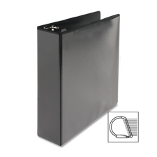 D-Ring View Binder, 3" Capacity, 11x8-1/2", Black
