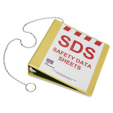Safety Data Sheets Binder, 2", Yellow
