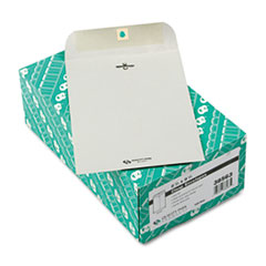 Gummed Clasp Envelope, 28Lb, 6-1/2"x9-1/2", 100/BX, Gray