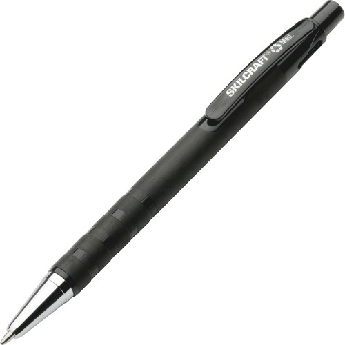 Ballpoint Pen, Refillable, Medium Point, 12/BX, Black Ink