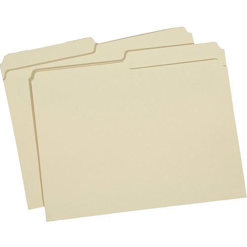 File Folder,3/4" Expansion,1/2"Cut,Letter-Size,100/PK,Manila