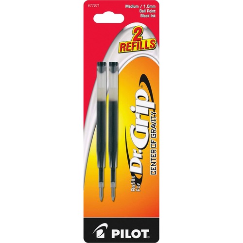 Refill For Dr. Grip Center of Gravity Pen, Med, 2/PK, Black
