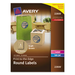 LABEL,ROUND,2.5",KRFT BROWN