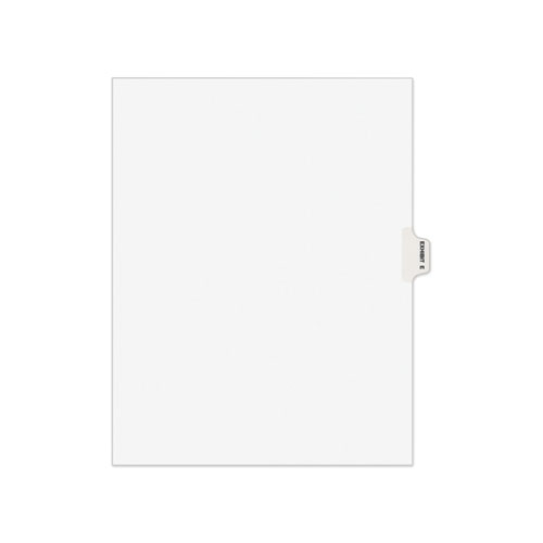 Alphabetical Divider, "E", Side Tab, 8-1/2"x11", WE