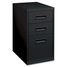 Mobile Pedestal, B/B/F,15"x22"x27-3/4", Black