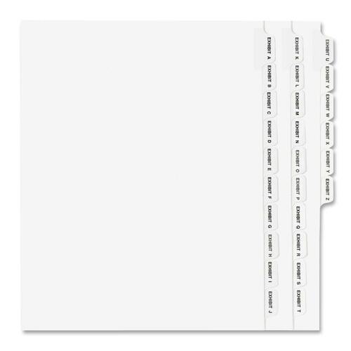 Legal Dividers, Alphabetical A-Z, Side Tabs, 11"x8-1/2"