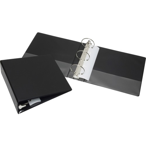 3-Ring Binder, 3" Capacity, Holds 8-1/2"x11", Black