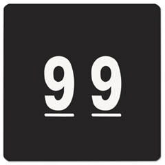 Numeric Labels, "9", 1-1/2"x1-1/2", 250/RL, Black