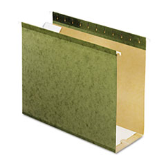Hanging Folders, 4" Capacity, Letter, 25/BX, Standard Green
