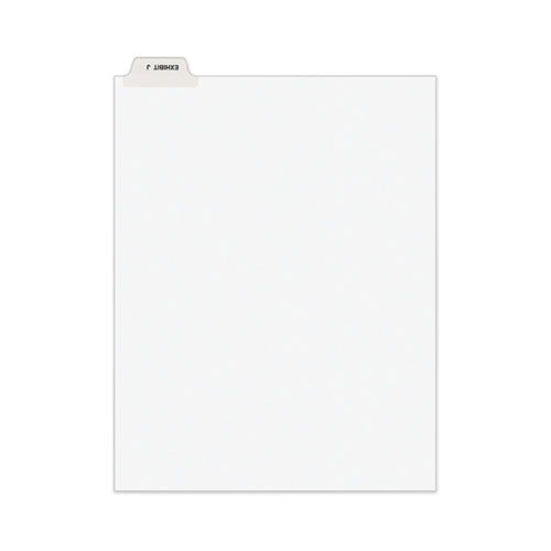 Divider, "Exhibit J", Bottom Tab, 8-1/2"x11", 25/PK, White